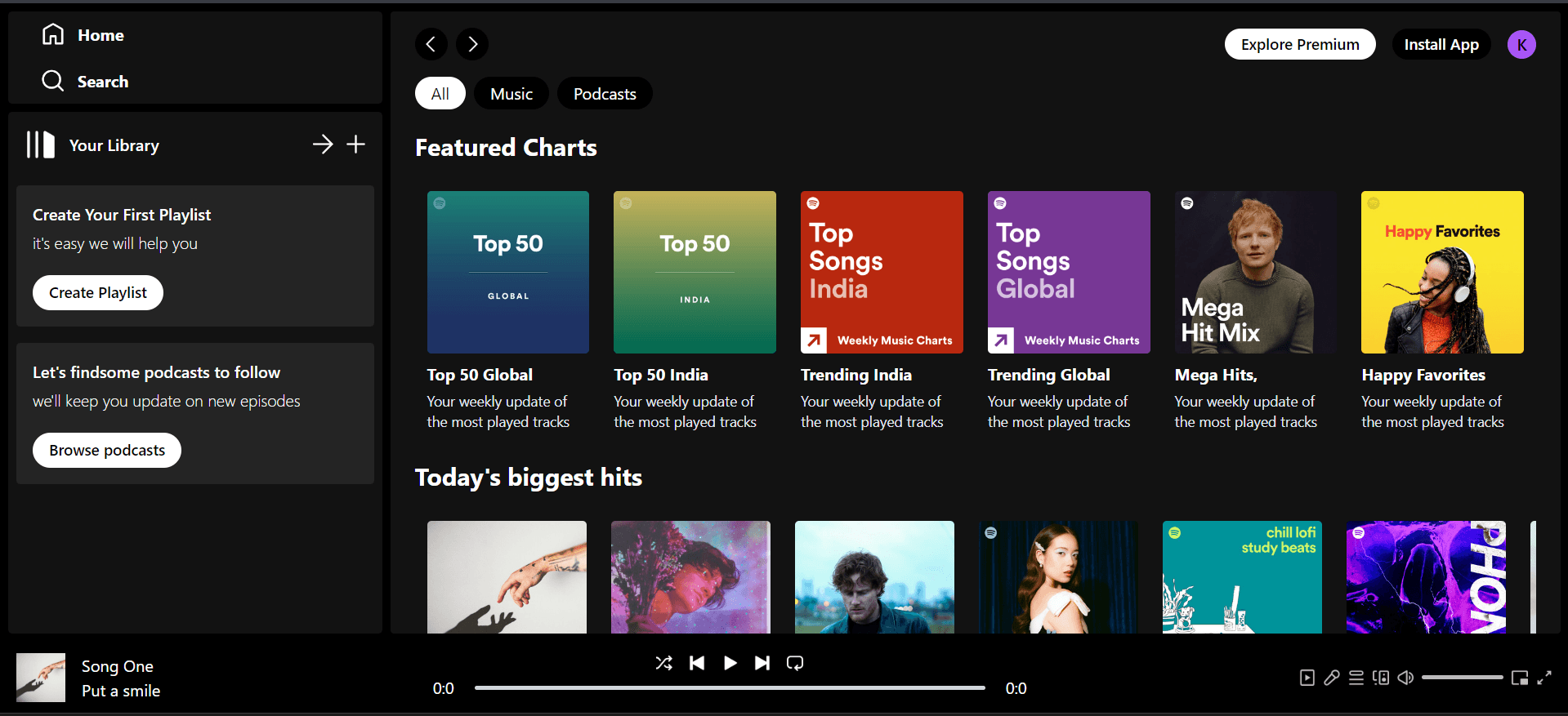 Spotify-Clone screenshot